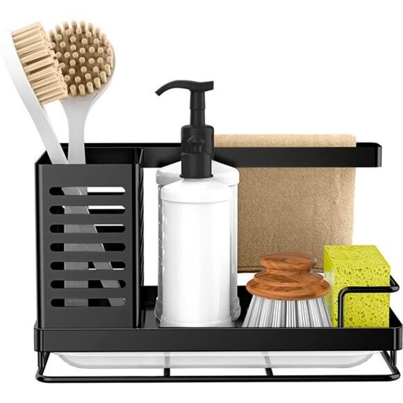 Sink Caddy, Kitchen Sink Organizer, Sponge Holder Stainless Steel Kitchen Caddy - Picture 3 of 6